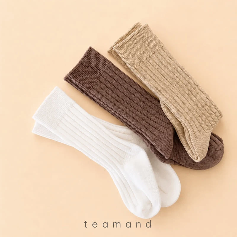 Teamand - Korean Children Fashion - #childofig - Basic Knee Sock Set