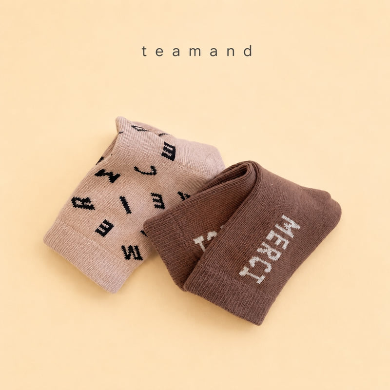 Teamand - Korean Children Fashion - #childrensboutique - Merci Sock Set Mom Couple - 7