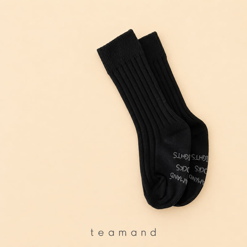 Teamand - Korean Children Fashion - #childrensboutique - Plain Ribbed Knee Socks - 5