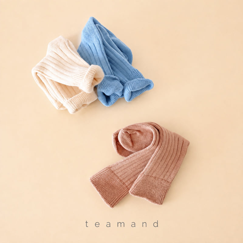 Teamand - Korean Children Fashion - #childrensboutique - Ribbed Cream Cheese Sock Set Mom Couple - 9