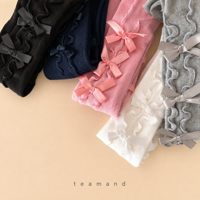 Teamand - Korean Children Fashion - #childrensboutique - Ribbon Tights - 7