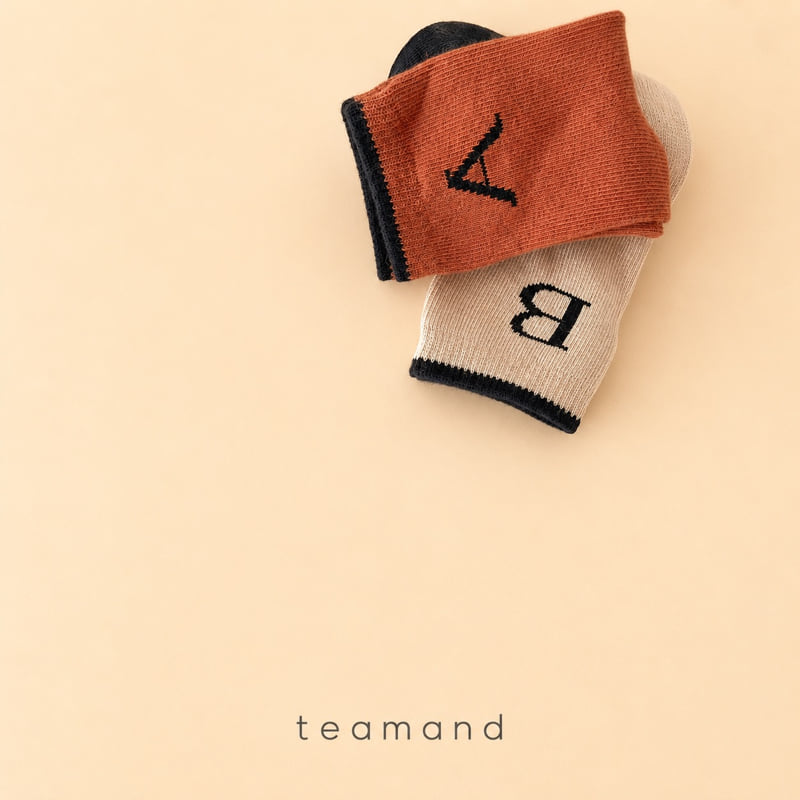 Teamand - Korean Children Fashion - #childrensboutique - Spelling Sock Set Mom Couple - 4