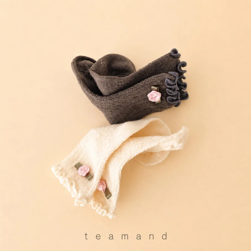 Teamand - Korean Children Fashion - #designkidswear - Small Flower Socks