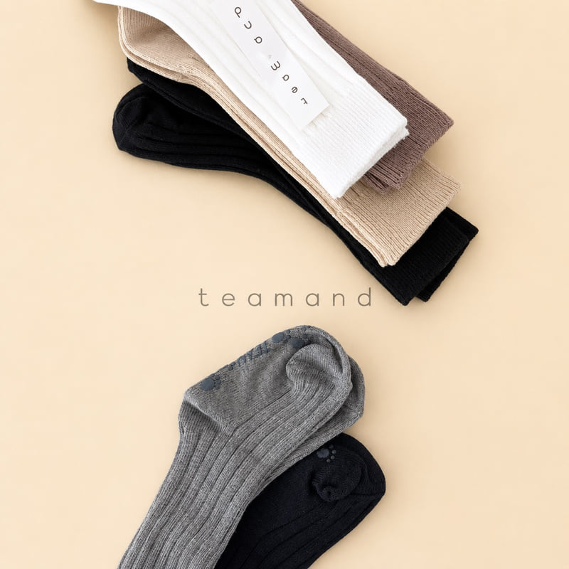 Teamand - Korean Children Fashion - #discoveringself - Plain Ribbed Knee Socks - 7