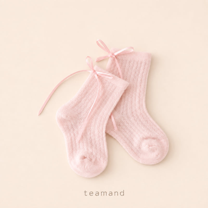Teamand - Korean Children Fashion - #discoveringself - Rena Ribbon Sock Set - 2