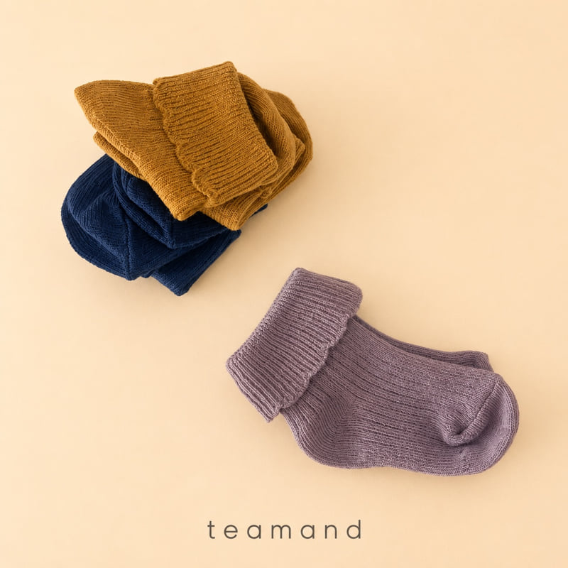 Teamand - Korean Children Fashion - #discoveringself - Ribbed Cover Sock Set