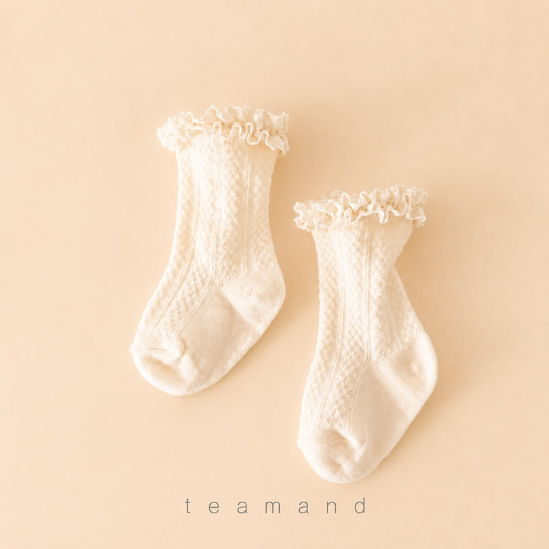 Teamand - Korean Children Fashion - #discoveringself - French Lace Socks - 5