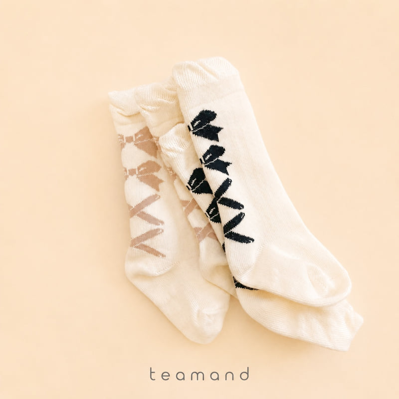 Teamand - Korean Children Fashion - #fashionkids - Ballet Ribbon Sock Set - 7