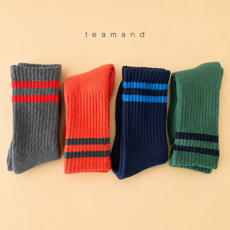 Teamand - Korean Children Fashion - #kidsshorts - Sporty Socks - 6