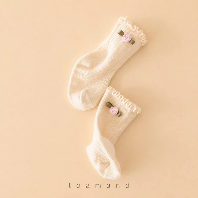 Teamand - Korean Children Fashion - #fashionkids - Small Flower Socks - 4