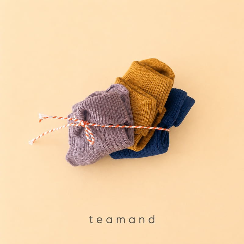 Teamand - Korean Children Fashion - #kidsshorts - Ribbed Cover Sock Set - 3