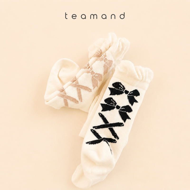 Teamand - Korean Children Fashion - #kidsshorts - Ballet Ribbon Sock Set - 8