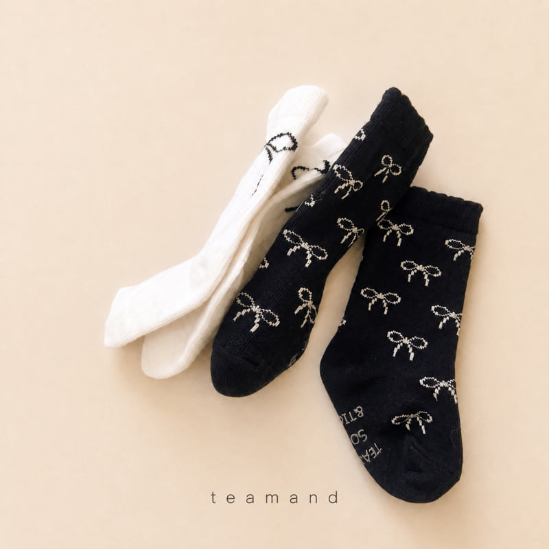 Teamand - Korean Children Fashion - #kidsstore - Maison Ribbon Sock Set - 6