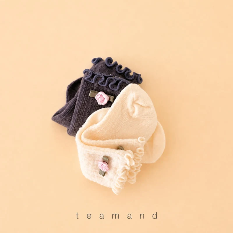 Teamand - Korean Children Fashion - #kidzfashiontrend - Small Flower Socks - 6