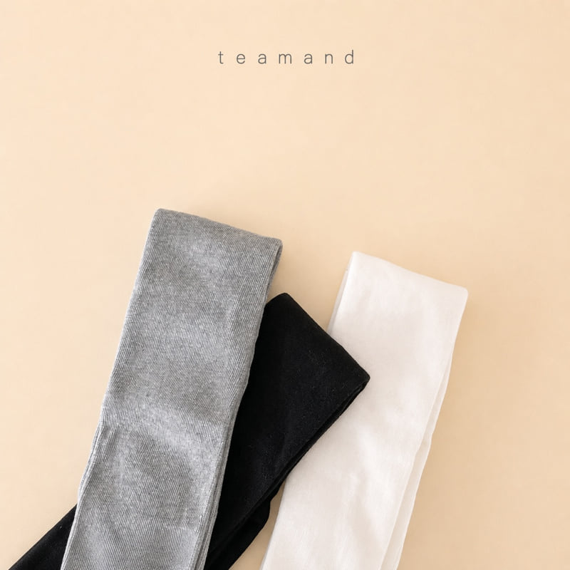 Teamand - Korean Children Fashion - #kidzfashiontrend - Basic Plain Tights - 5