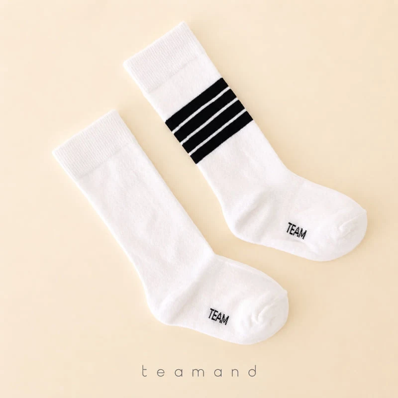 Teamand - Korean Children Fashion - #littlefashionista - Half Knee Sock Set - 5