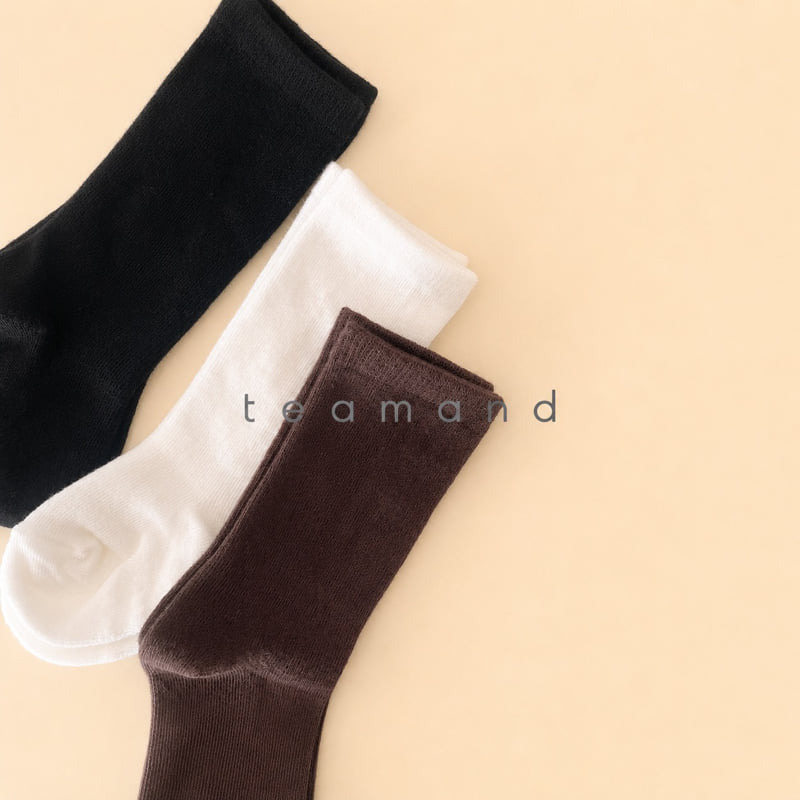 Teamand - Korean Children Fashion - #magicofchildhood - Plain Knee Sock Set
