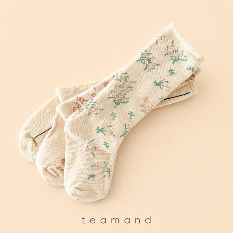 Teamand - Korean Children Fashion - #magicofchildhood - Garden Knee Sock Set - 5