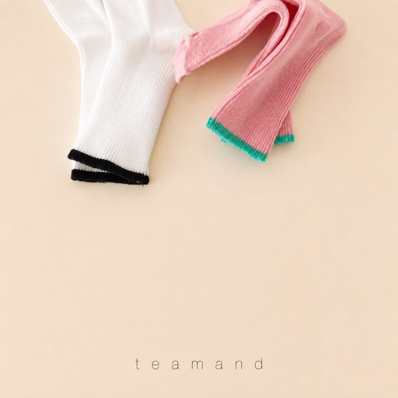 Teamand - Korean Children Fashion - #magicofchildhood - Raspberry Sock Set - 4