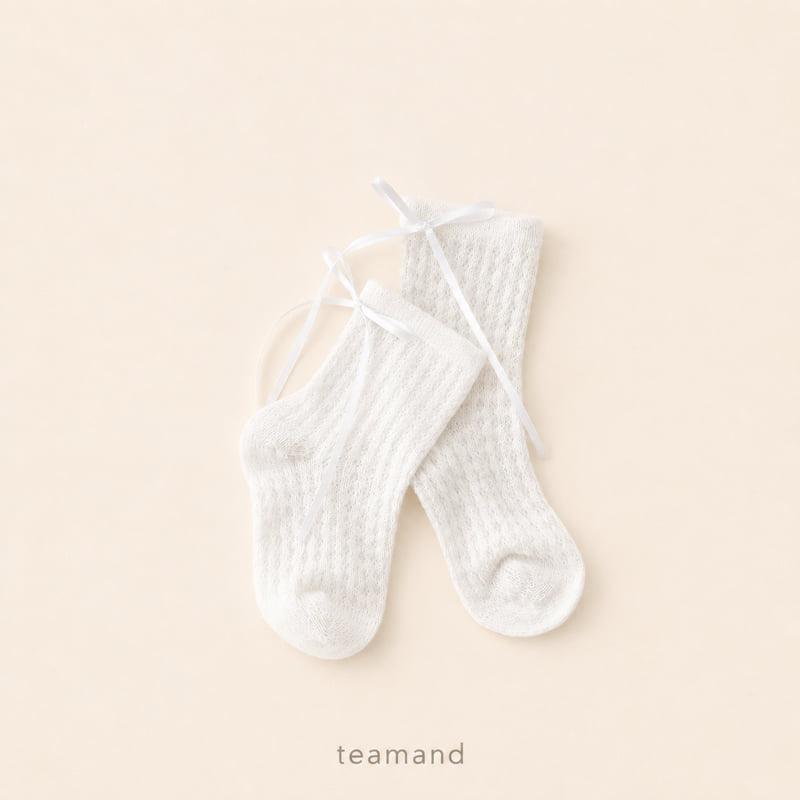 Teamand - Korean Children Fashion - #minifashionista - Rena Ribbon Sock Set - 10