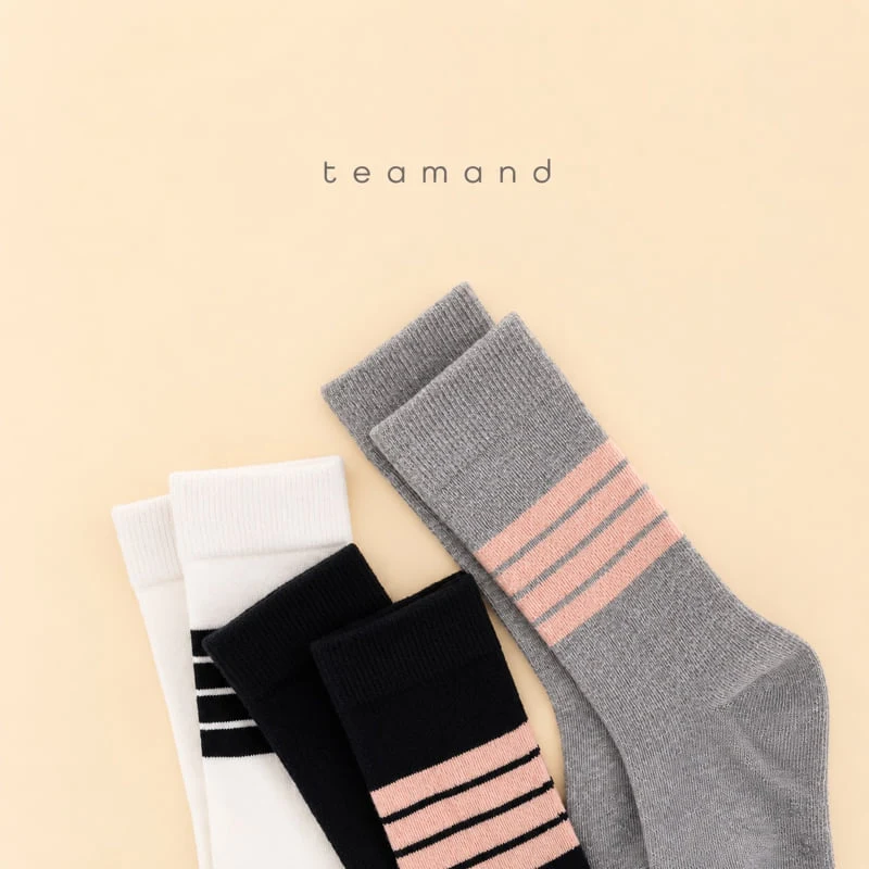 Teamand - Korean Children Fashion - #minifashionista - Half Knee Sock Set - 7