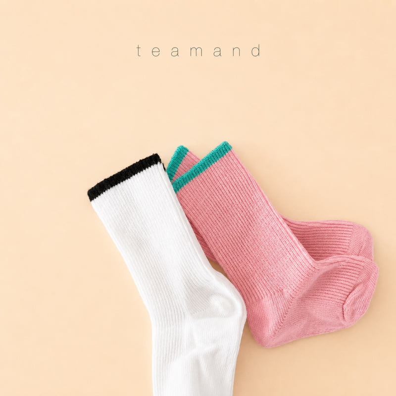 Teamand - Korean Children Fashion - #prettylittlegirls - Raspberry Sock Set - 5
