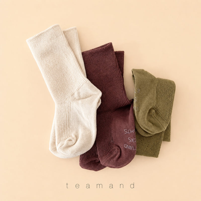Teamand - Korean Children Fashion - #minifashionista - Tart Sock Set Mom Couple - 4