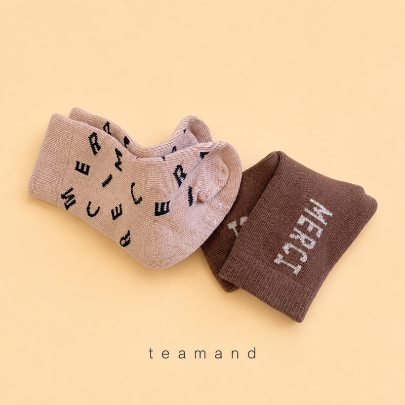 Teamand - Korean Children Fashion - #stylishchildhood - Merci Sock Set Mom Couple - 5
