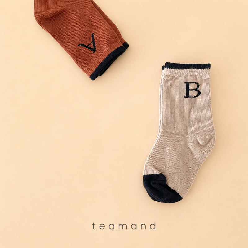 Teamand - Korean Children Fashion - #stylishchildhood - Spelling Sock Set Mom Couple