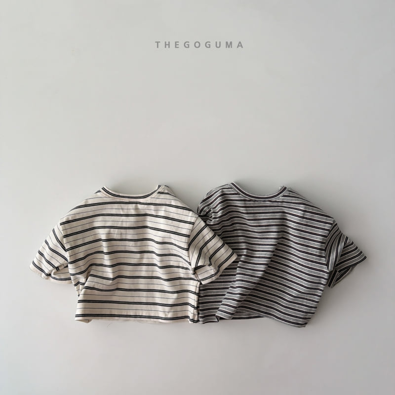 Thegoguma - Korean Children Fashion - #discoveringself - Roy Stripe Midi Tee