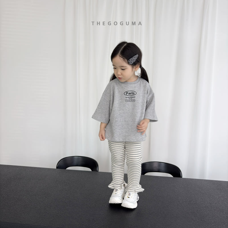 Thegoguma - Korean Children Fashion - #fashionkids - Frill Stripe Leggings - 10