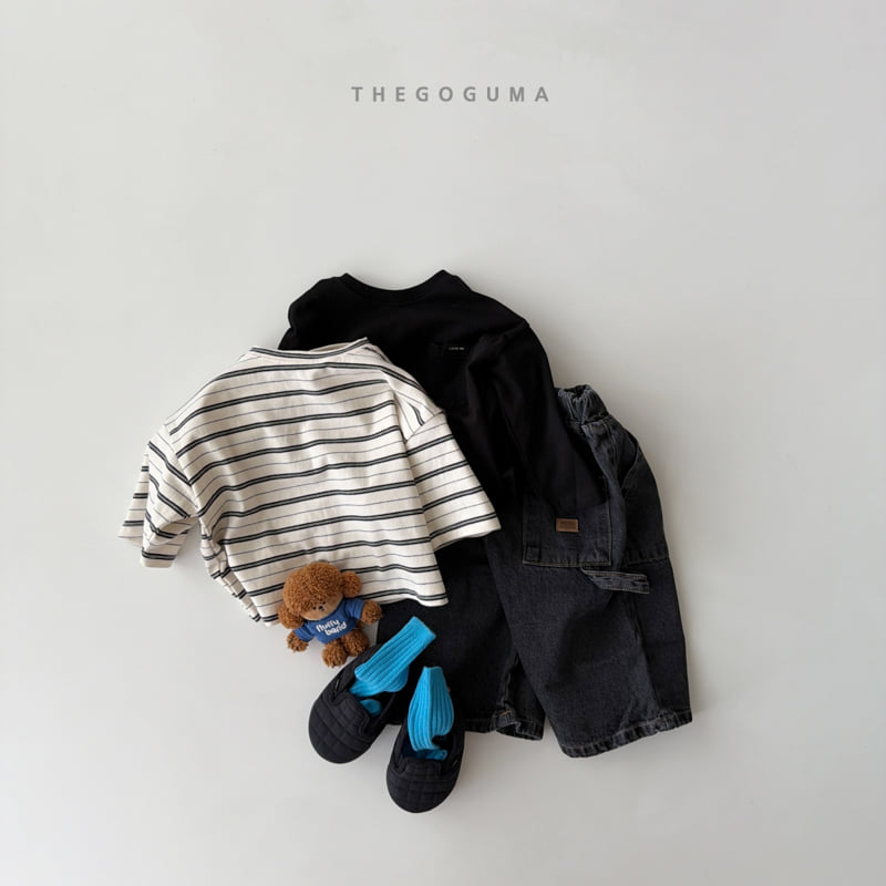 Thegoguma - Korean Children Fashion - #kidsshorts - Roy Stripe Midi Tee - 3