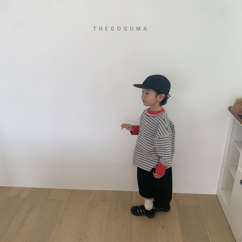 Thegoguma - Korean Children Fashion - #kidsshorts - Roy Stripe Midi Tee - 4