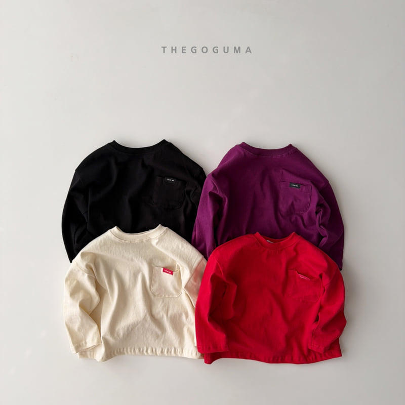 Thegoguma - Korean Children Fashion - #kidzfashiontrend - Pocket Label Tee