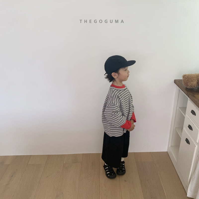 Thegoguma - Korean Children Fashion - #littlefashionista - Roy Stripe Midi Tee - 7