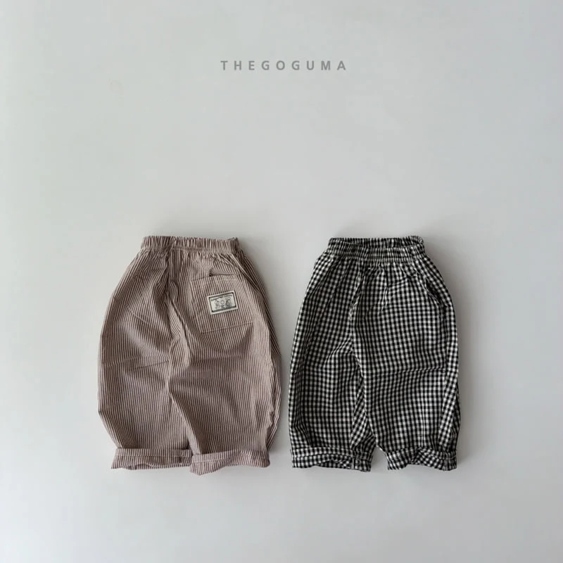 Thegoguma - Korean Children Fashion - #minifashionista - Pattern Label Pants