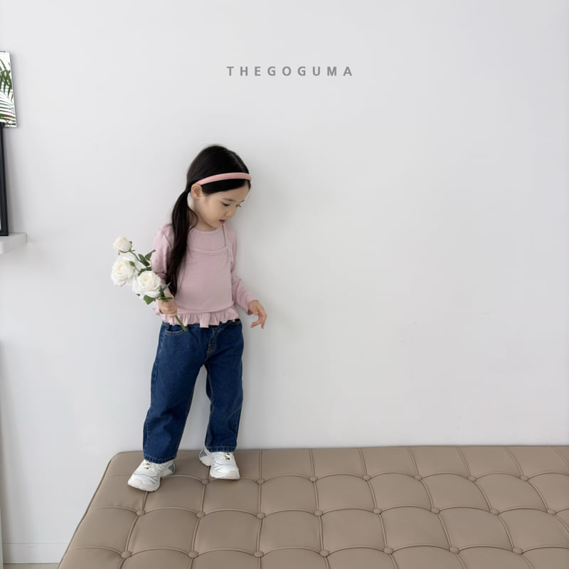 Thegoguma - Korean Children Fashion - #prettylittlegirls - Tiktok Straight Denim Pants - 12