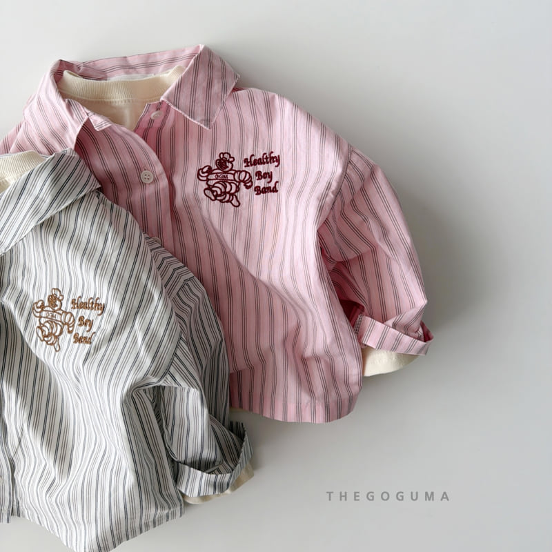 Thegoguma - Korean Children Fashion - #stylishchildhood - Cute Embroidery Shirt - 2