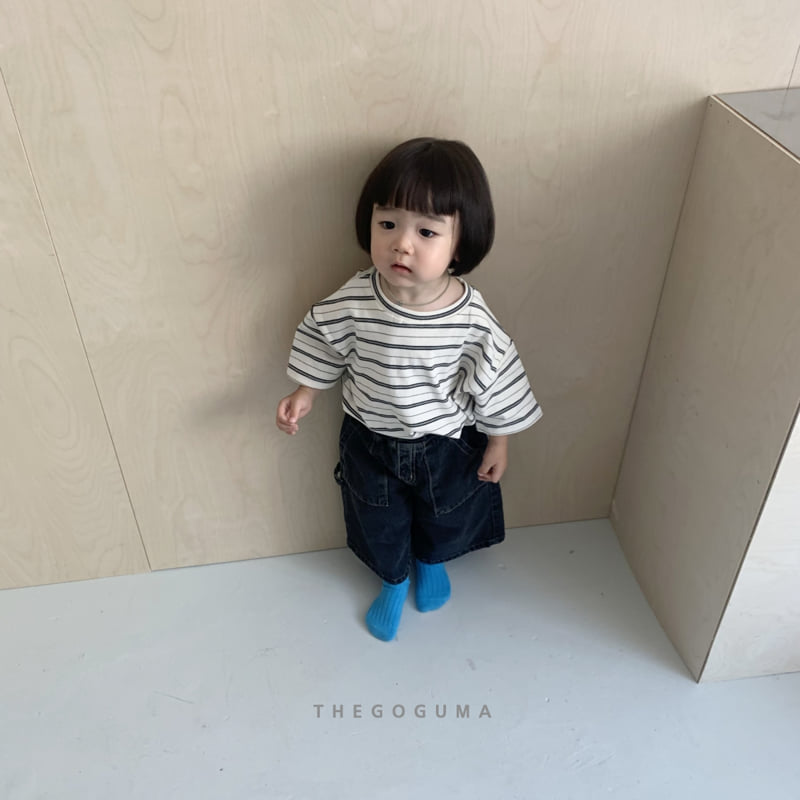 Thegoguma - Korean Children Fashion - #todddlerfashion - Roy Stripe Midi Tee - 11