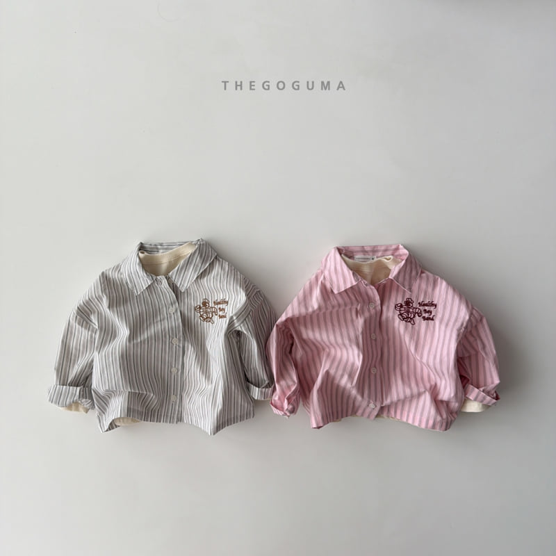 Thegoguma - Korean Children Fashion - #toddlerclothing - Cute Embroidery Shirt
