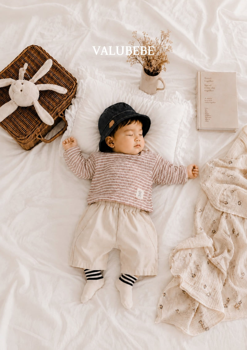 Valu Bebe - Korean Baby Fashion - #babyboutique - Stripe Button Tee - 12