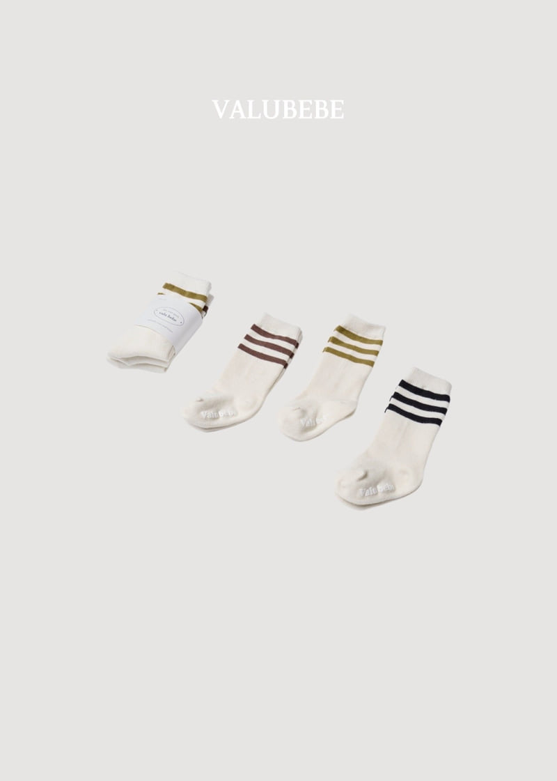 Valu Bebe - Korean Baby Fashion - #babyboutique - Basic Line Socks - 4