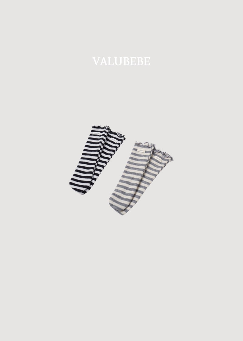 Valu Bebe - Korean Baby Fashion - #babyboutique - Stripe Roll Socks - 4