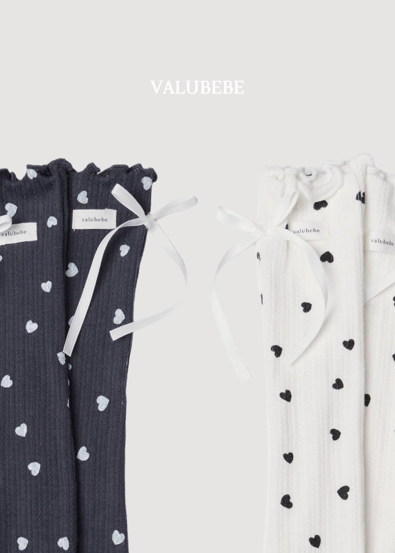 Valu Bebe - Korean Baby Fashion - #babyboutiqueclothing - Blanc Heart Roll Socks - 7