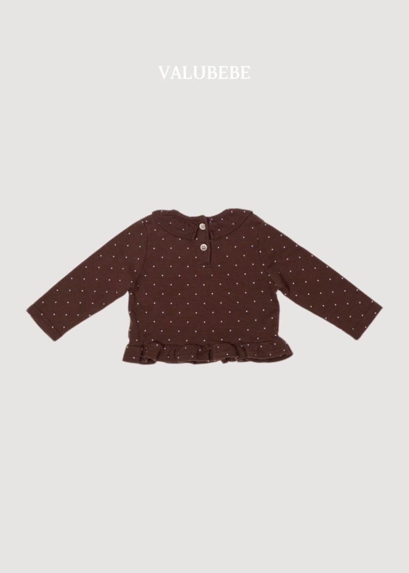 Valu Bebe - Korean Baby Fashion - #babyboutiqueclothing - Chouchou Dot Frill Tee - 6