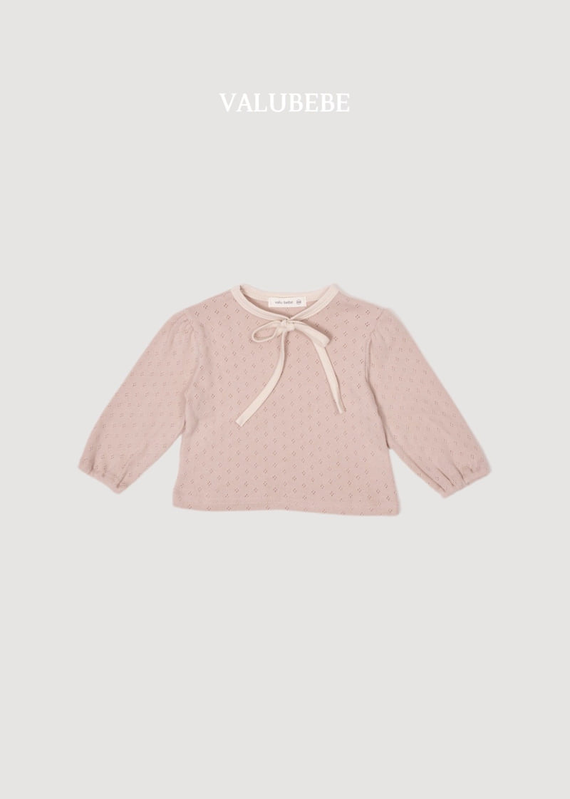 Valu Bebe - Korean Baby Fashion - #babyboutiqueclothing - Creamy Ribbon Puff Tee - 4