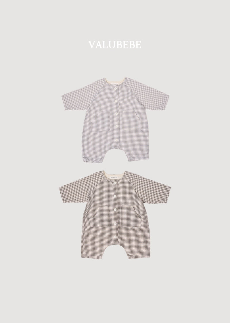 Valu Bebe - Korean Baby Fashion - #babyclothing - Lee Check Jumpsuit