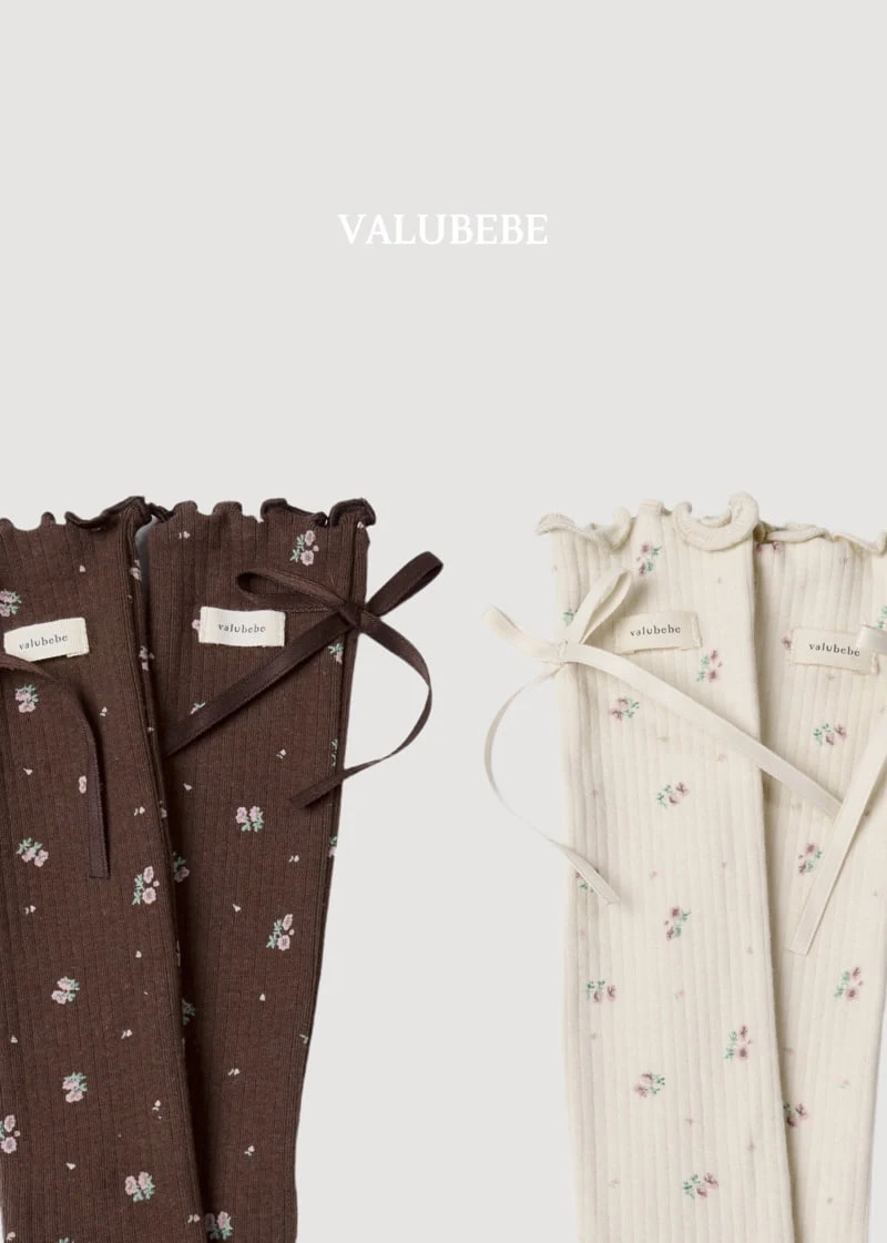 Valu Bebe - Korean Baby Fashion - #babyclothing - Floral Wave Socks - 6