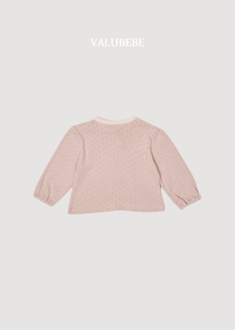 Valu Bebe - Korean Baby Fashion - #babyfashion - Creamy Ribbon Puff Tee - 5