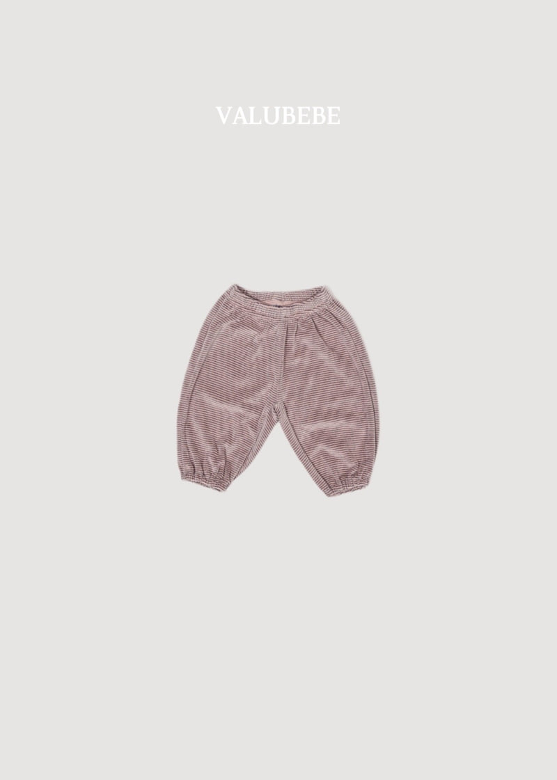Valu Bebe - Korean Baby Fashion - #babyfashion - Veloure Stripe Pants - 8
